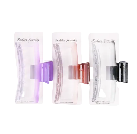 HAIR CLIPS FASHION JEWELRY TRANSPARENT ASST 12PK