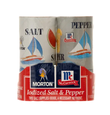 MORTON SALT & PEPPER SHAKER SET 5.25 OZ 1CT