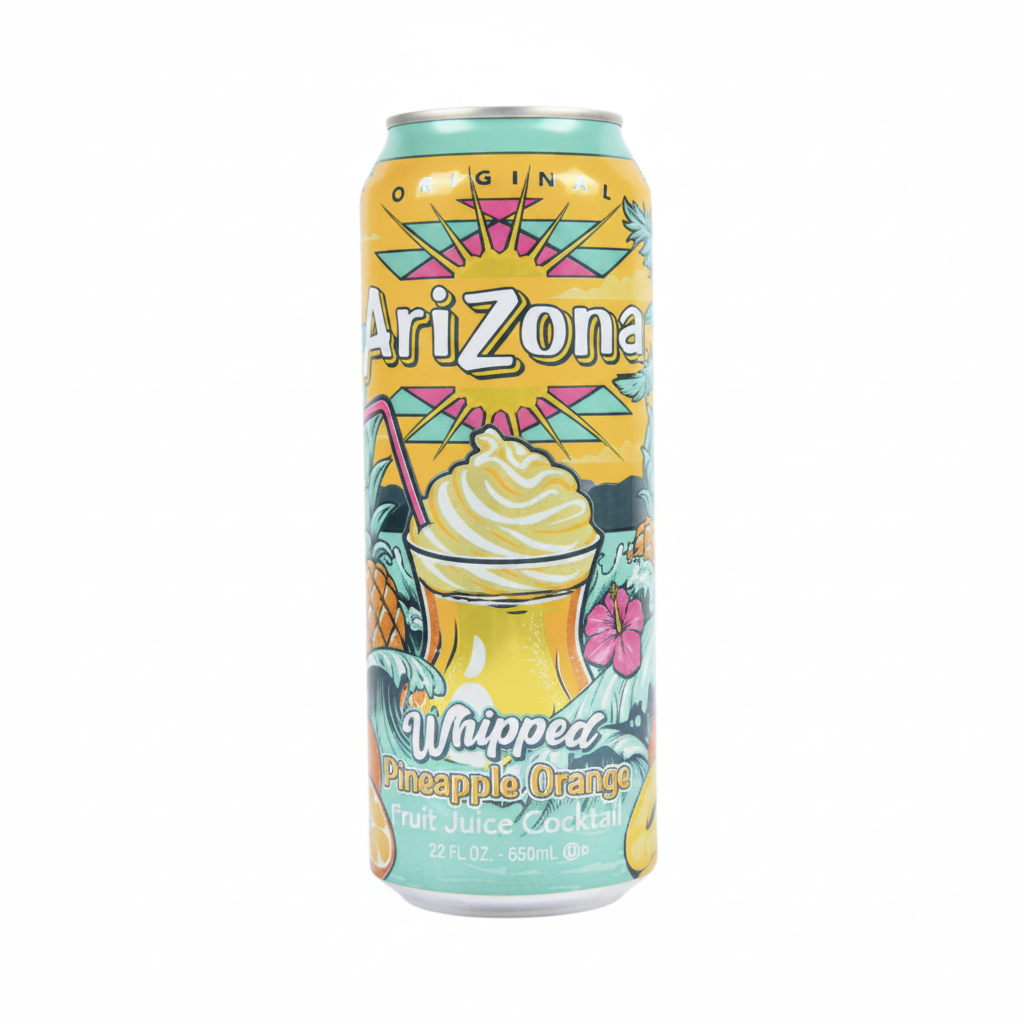 ARIZONA WHIPPED PINEAPPLE ORANGE JUICE 22 OZ 24PK 1CT