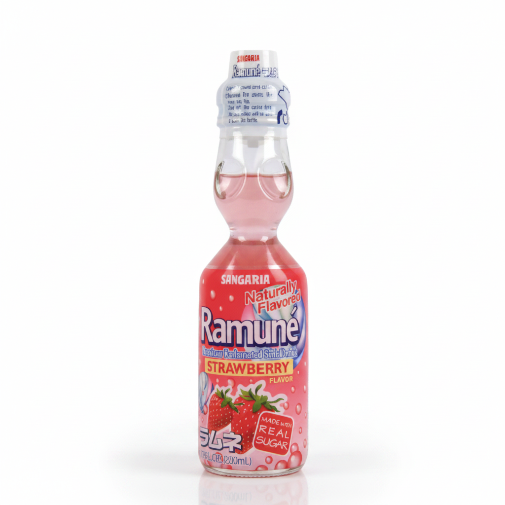 RAMUNE SANGARIA STRAWBERRY DRINK 6.76 OZ 18PK