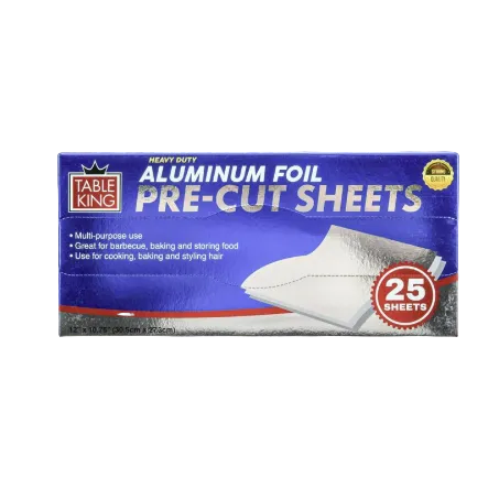 ALUMINUM FOIL PRE-CUT SHEETS TABLE KING 25CT ULTRA DUTY 1CT