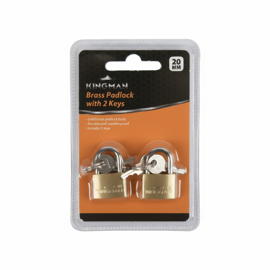 KINGMAN BRASS PADLOCK 2 X 20MM
