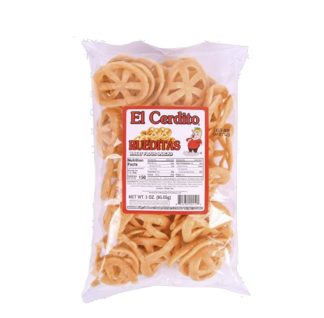 EL CERDITO WHEAT FLOUR SNACK WHEELS 1CT