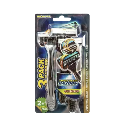 RAZOR TRIPLE BLADE 3PC FOR MAN W/LUBRICATING STRIP 1CT