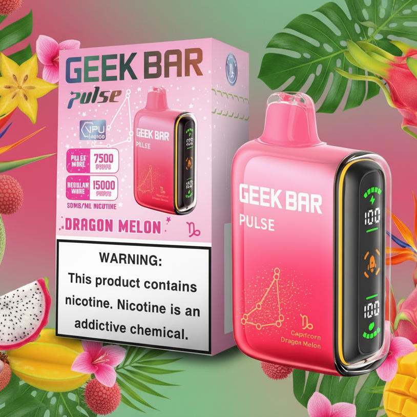 VAPE GEEK BAR PULSE JUICY DRAGON MELON 5PK