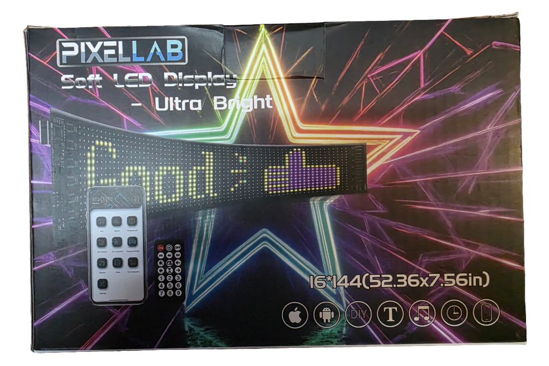 LED BULB PIXELLAB L 52.36" X W 7.56"