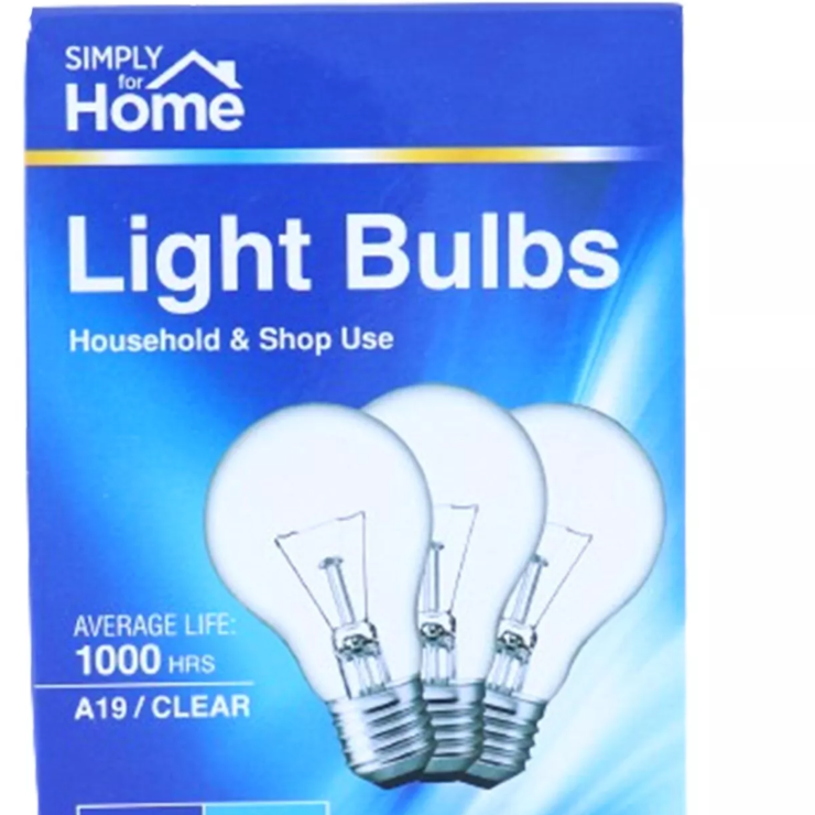 LIGHT BULB SIMPLY FOR YOU 3PK 90W