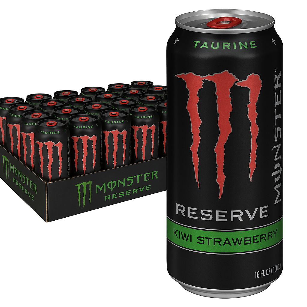 MONSTER ENERGY KIWI STRAWBERRY BLACK/RED 16OZ 24PK 1CT