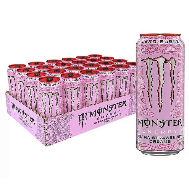 MONSTER ENERGY STRAWBERRY DREAM PINK 16OZ 24PK 1CT