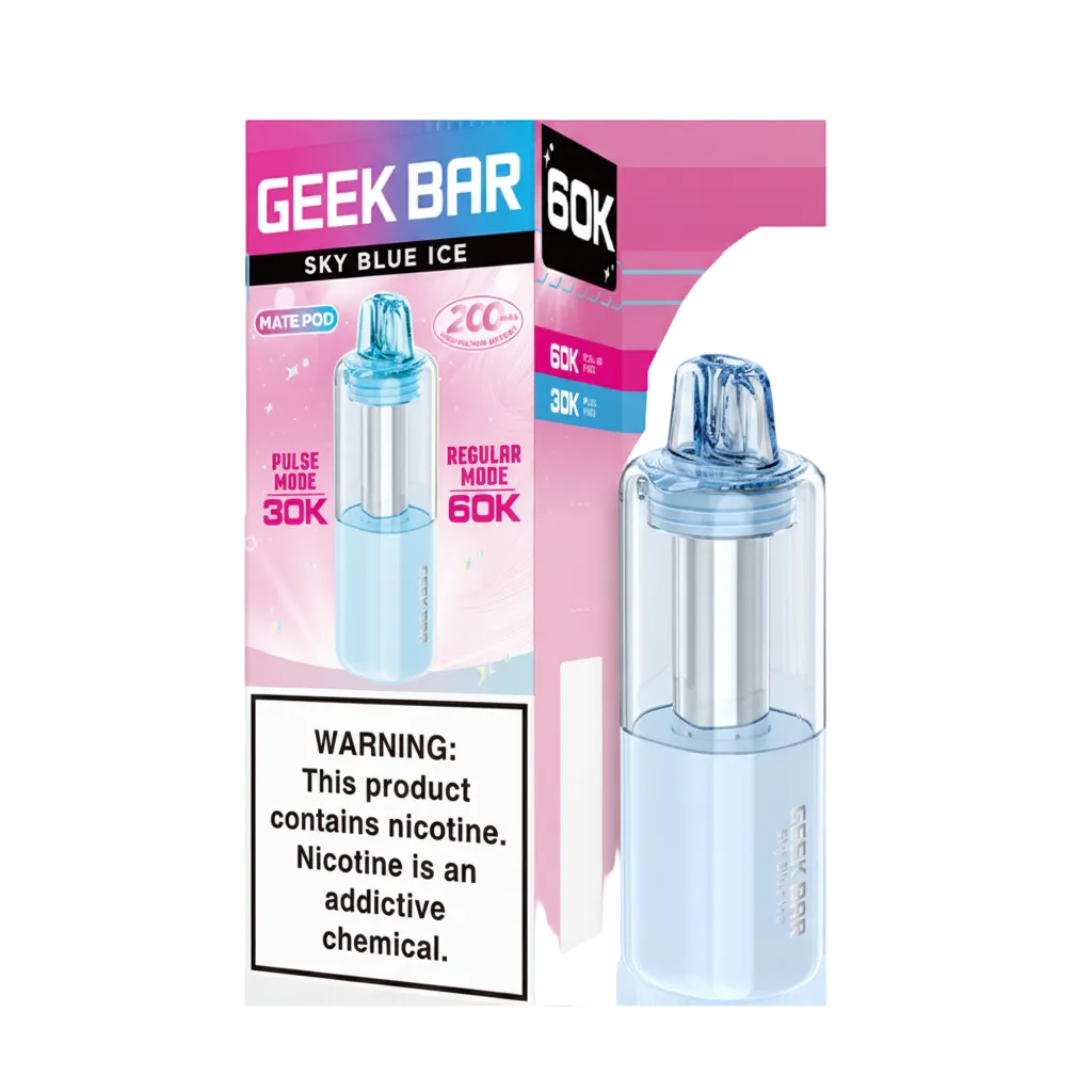 VAPE GEEK BAR MATE POD 60K SKY BLUE ICE 5PK