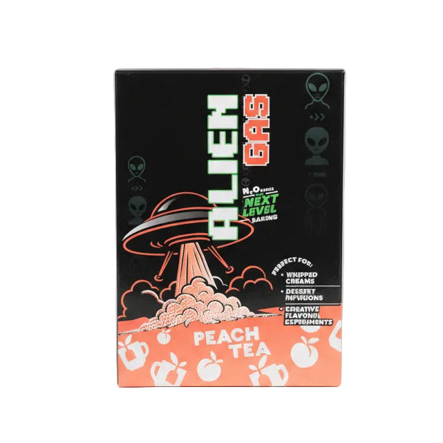 GAS - ALIEN GAS 640G PEACH TEA FOOD PREPARATION CREAM CHARGER 6PK