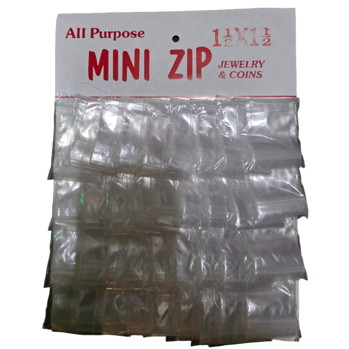 BAGGIES MINI ZIP 1.5 BY 1.5 CLEAR BAGS 36PK
