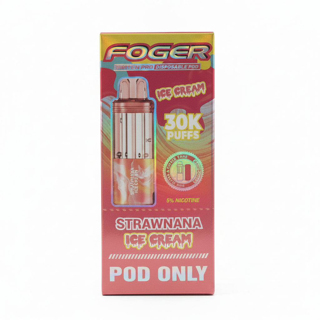 VAPE FOGER PODS 30K STRAWBERRY ICE CREAM 5PK