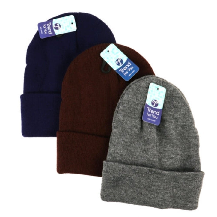 HW BEANIE ASST COLORS(GREY,BROWN,BLACK,NAVY) 1CT