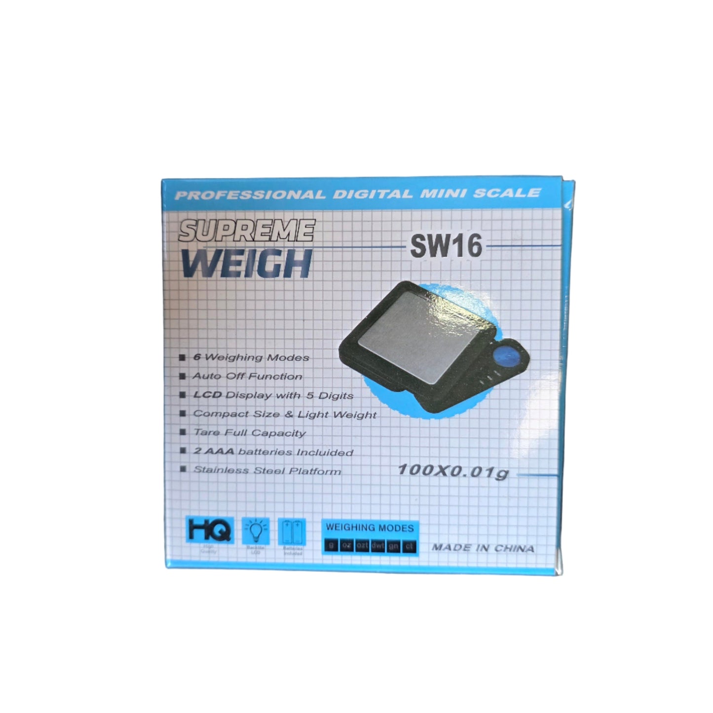 SCALE SUPREME WEIGH SW16 100 * 0.01G 1CT
