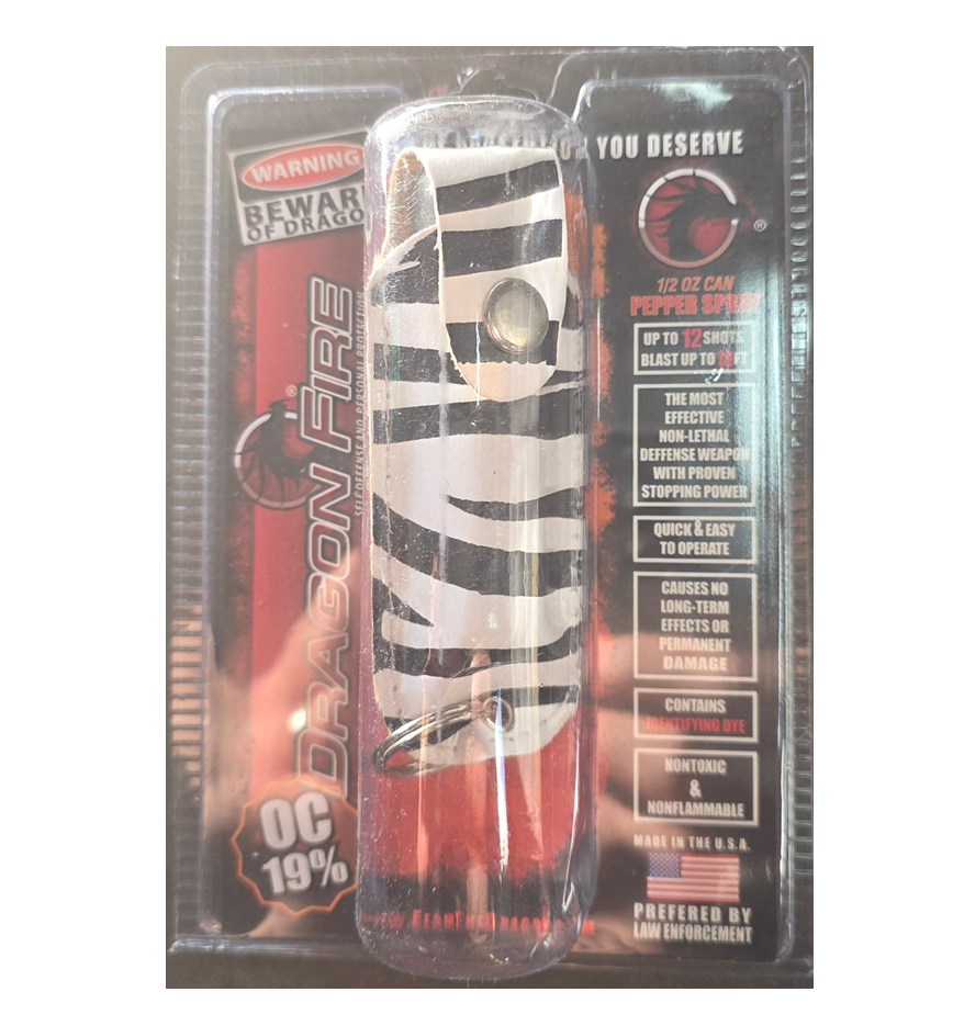 PEPPER SPRAY DRAGON FIRE OC19% WHITE & BLK 1CT