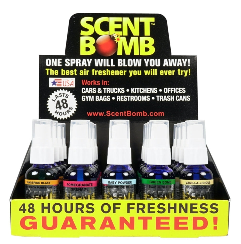 AIR FRESHNER SPRAY SCENT BOMB 1OZ ASSORTED 20PK