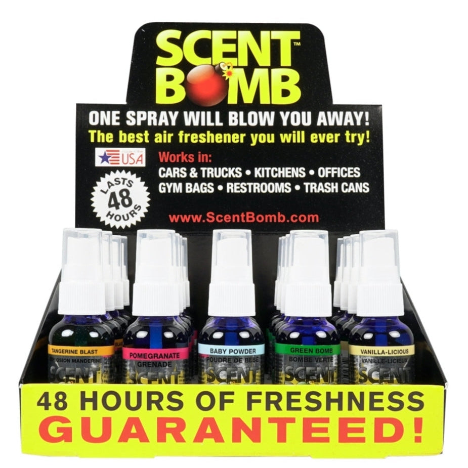AIR FRESHNER SPRAY SCENT BOMB 1OZ ASSORTED 20PK