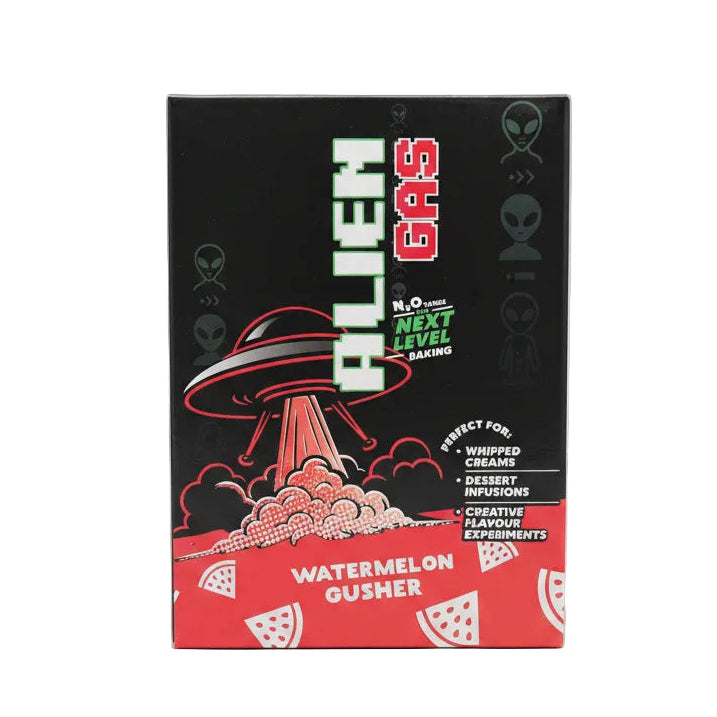 GAS - ALIEN GAS 640G WATERMELON GUSHER FOOD PREPARATION CREAM CHARGER 6PK