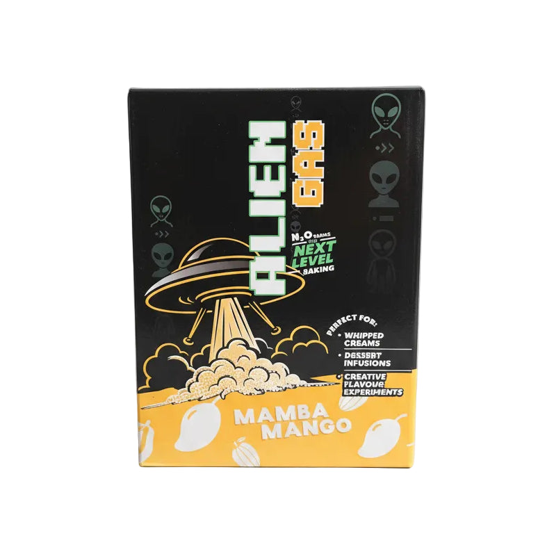 GAS - ALIEN GAS 640G MAMBA MANGO FOOD PREPARATION CREAM CHARGER 6PK
