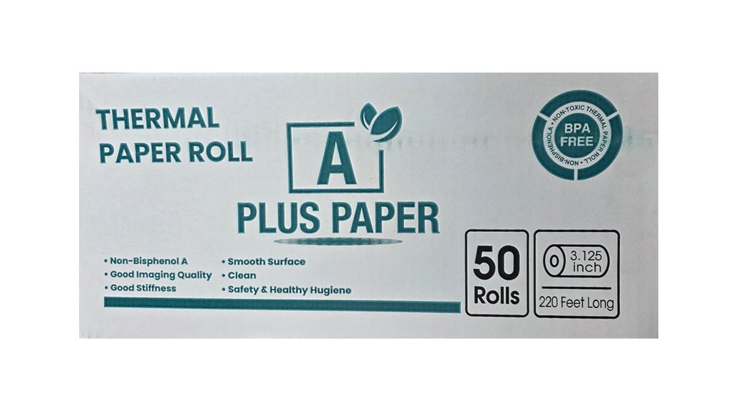 THERMAL PAPER ROLL PLUS A ( 50 R ) 3.125 INCH 220 F