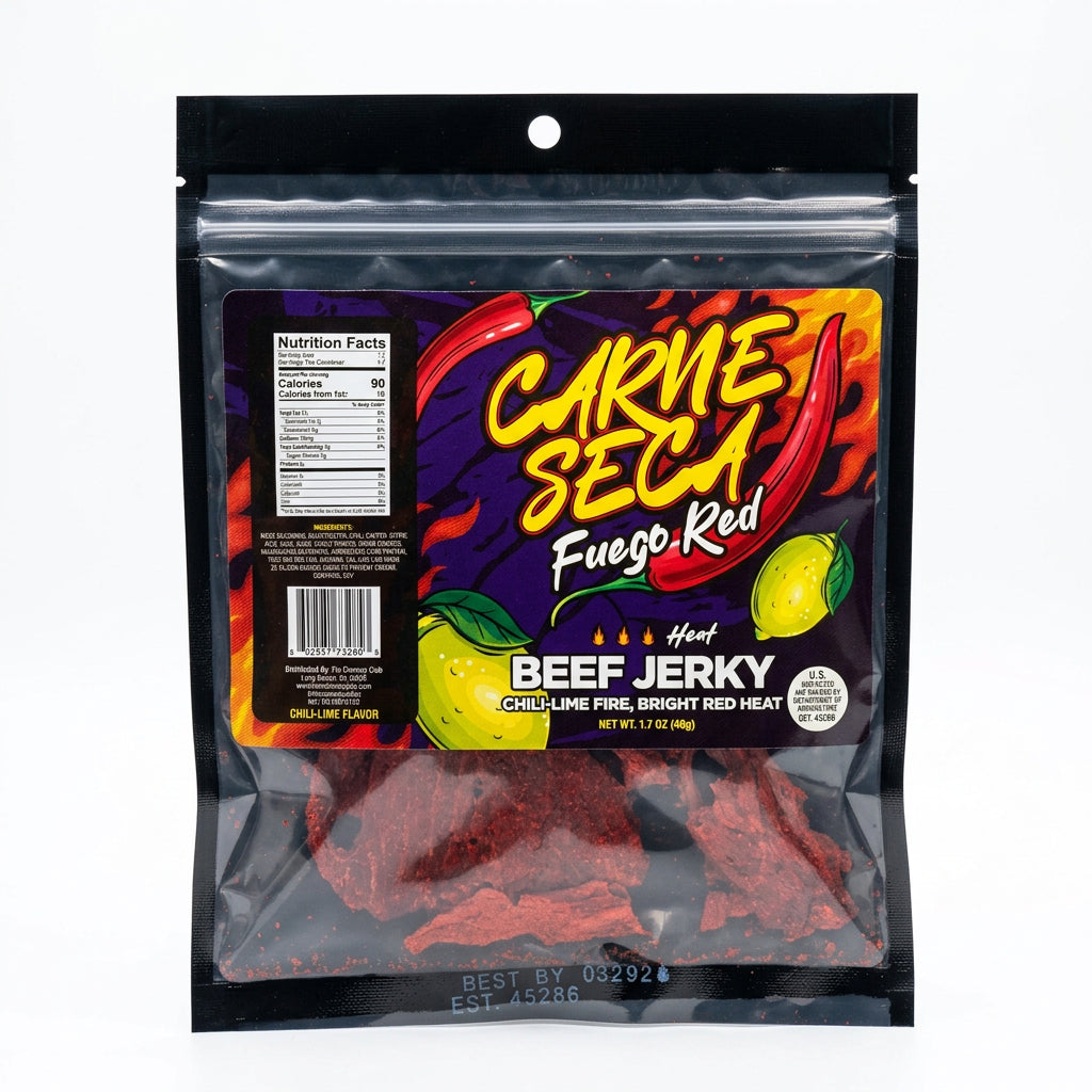 CARNE SECA BEEF JERKY FUEGO RED 1CT