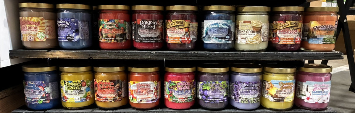 Smoke Odor Exterminator candle scent variants