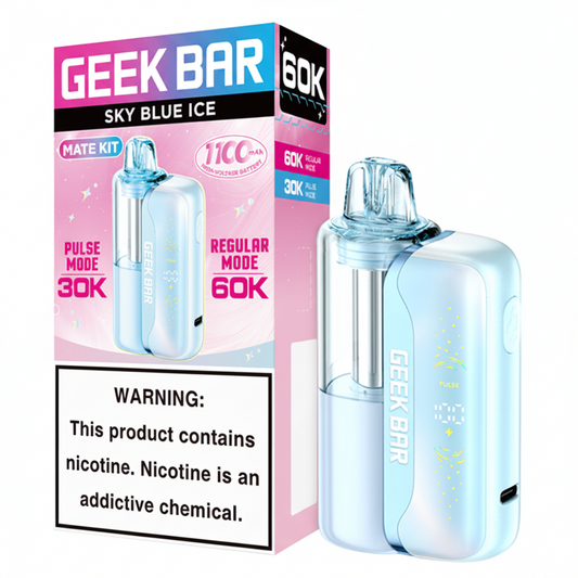 VAPE GEEK BAR MATE KIT 60K SKY BLUE ICE 5PK