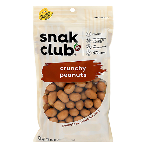SNAK CLUB CRUNCHY PEANUTS 7.5OZ