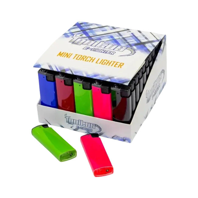 WINDLESS TORCH LIGHTER CIGARETTE IGNITUS REFILLABLE 50PK