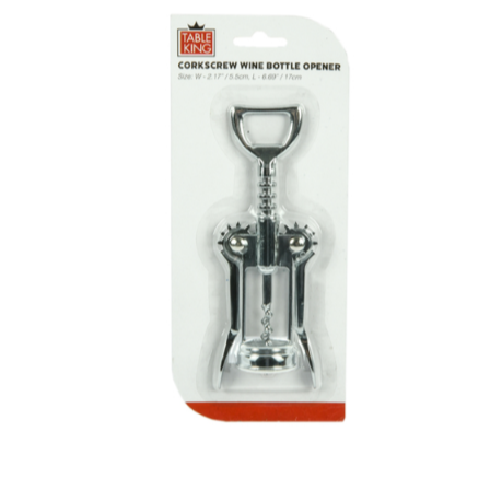 CORKSCREW TABLE KING WINE BOTTLE OPENER 1CT