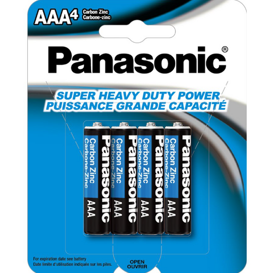 BATTERY PANASONIC AAA 4PK