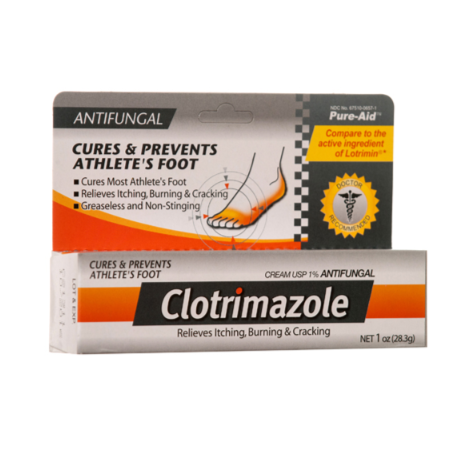ANTIFUNGAL PURE-AID CLOTRIMAZOLE ATHLETES FOOT 1OZ
