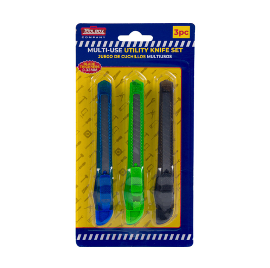 UTILITY KNIFE MULTI-USE SET 3PK 1CT