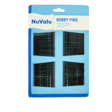 BOBBY PINS NUVALU BLACK 120PK
