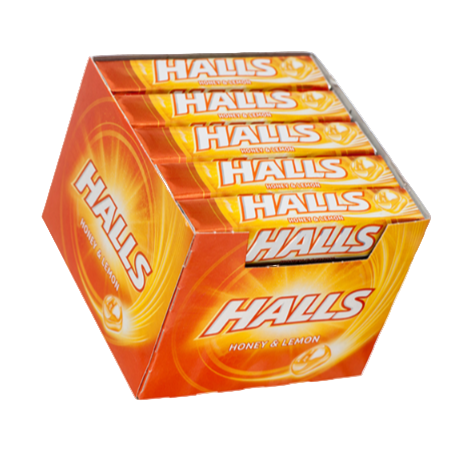 HALLS COUGH DROPS HONEY&LEMON 20PK