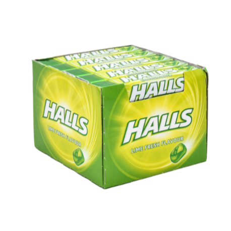 HALLS COUGH DROPS LIME GREEN 20PK