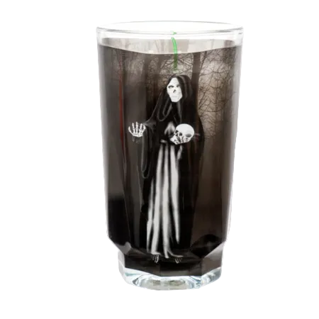 CANDLE SANTE MUERTE BLACK CRISTAL 12PK 1CT