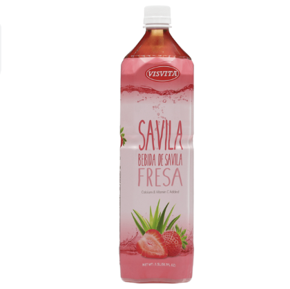 VISVITA STRAWBERRY ALOE VERA DRINK 1.5 L 12PK