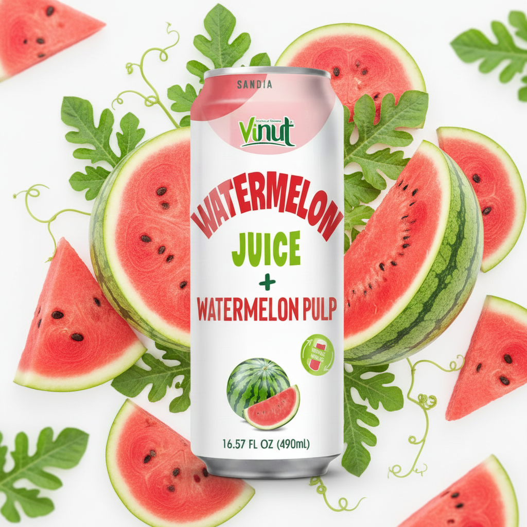 VINUT WATERMELON JUICE + PULP 16.57OZ 24PK