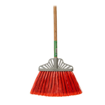 FAN BROOM NO.13 WITH WOOD HANDLE 1CT
