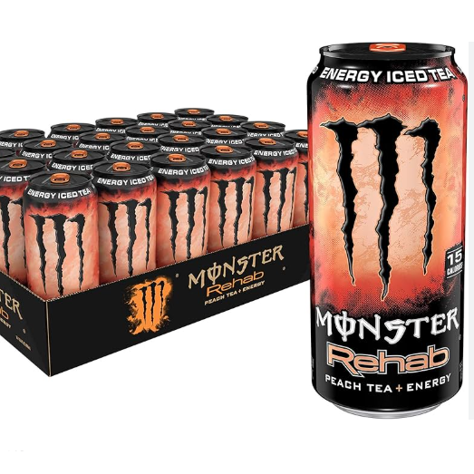 MONSTER ENERGY REHAB TEA PEACH 16OZ 24PK 1CT