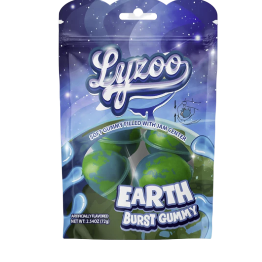 LYZOO EARTH BURST GUMMY CANDY 72G 1CT