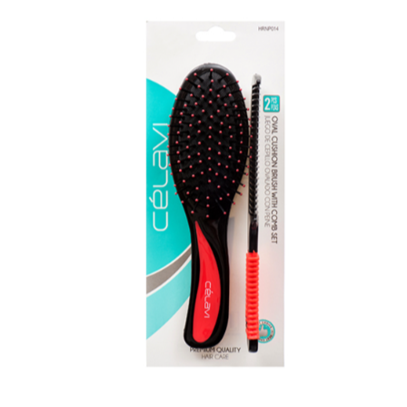 CELAVI HAIR BRUSH W/ COMB 1CT