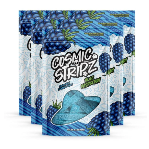 COSMIC SOUR STRIPZ BLUE RASPBERRY 4.4OZ 1CT