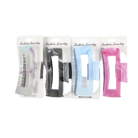 HAIR CLIPS MARBLE ASSORTED 12PK