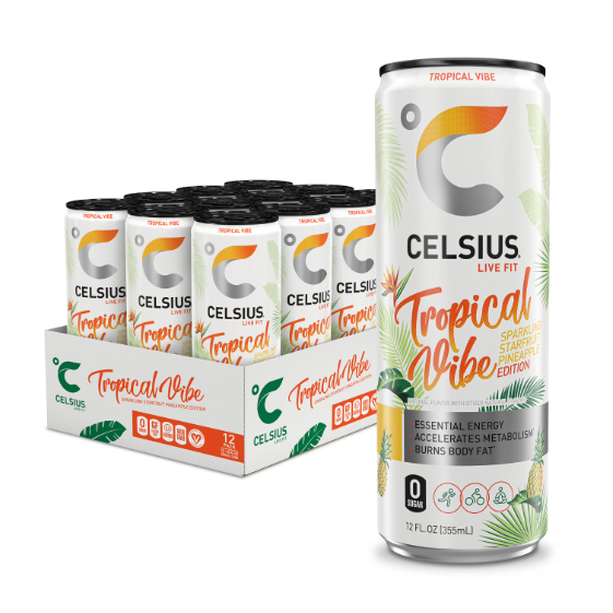 CELSIUS ENERGY TROPICAL VIBE 12OZ 12PK