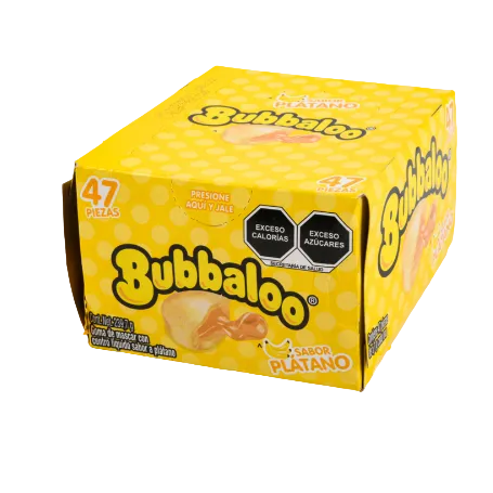 BUBBALOO GUM PLATANO 47PK 1CT