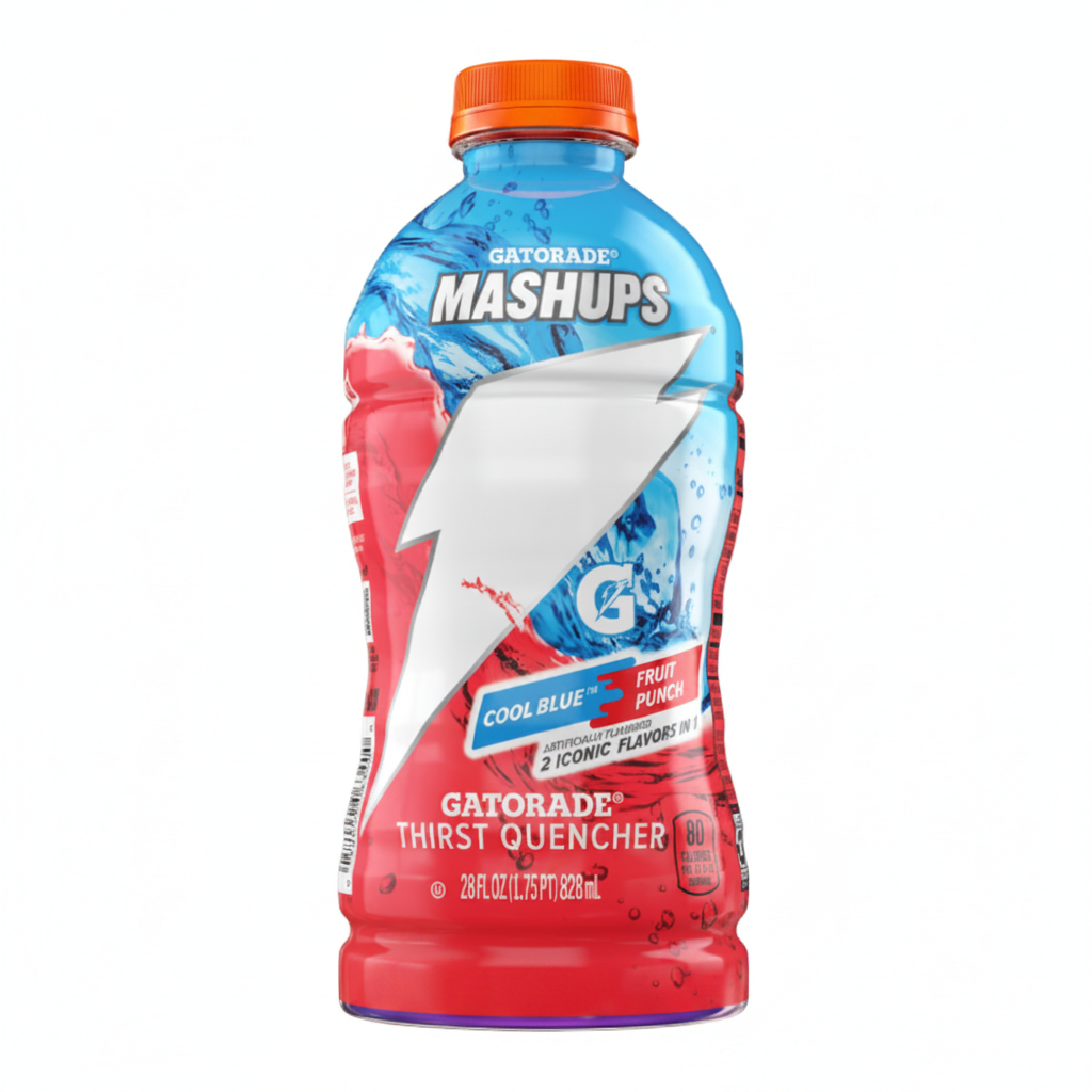 GATORADE MASHUPS COOL BLUE&FRUIT PUNCH 28OZ 15PK
