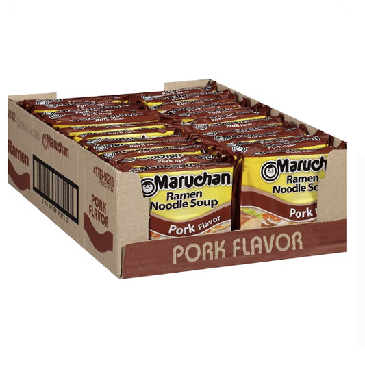 SOUP MARUCHAN PORK BAGS 3OZ 24PK
